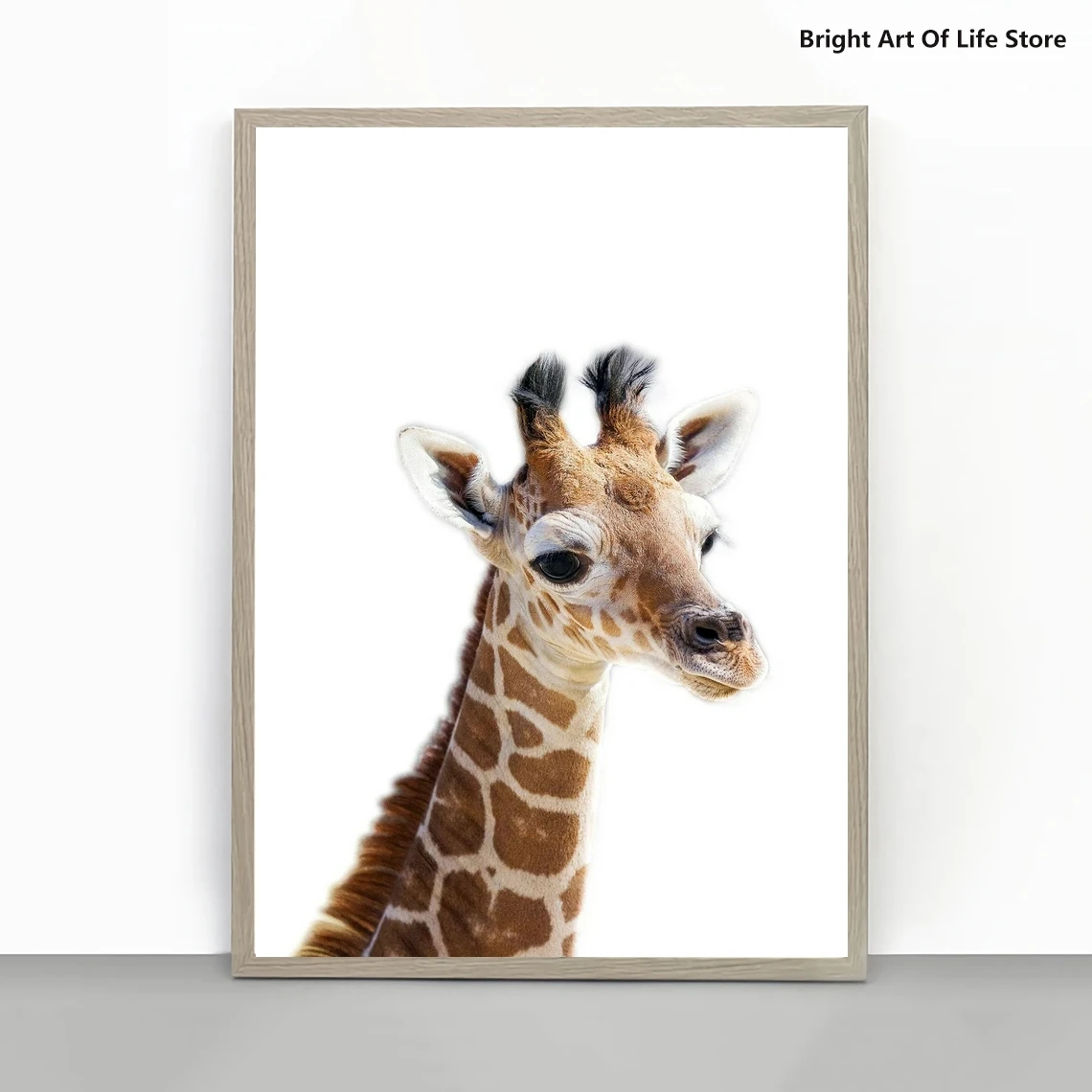 Baby Giraffe Poster Print Giraffe Cub safari Forest Jungle Animal Prints Nursery Animals Wall Art Woodland Kids Room Décor