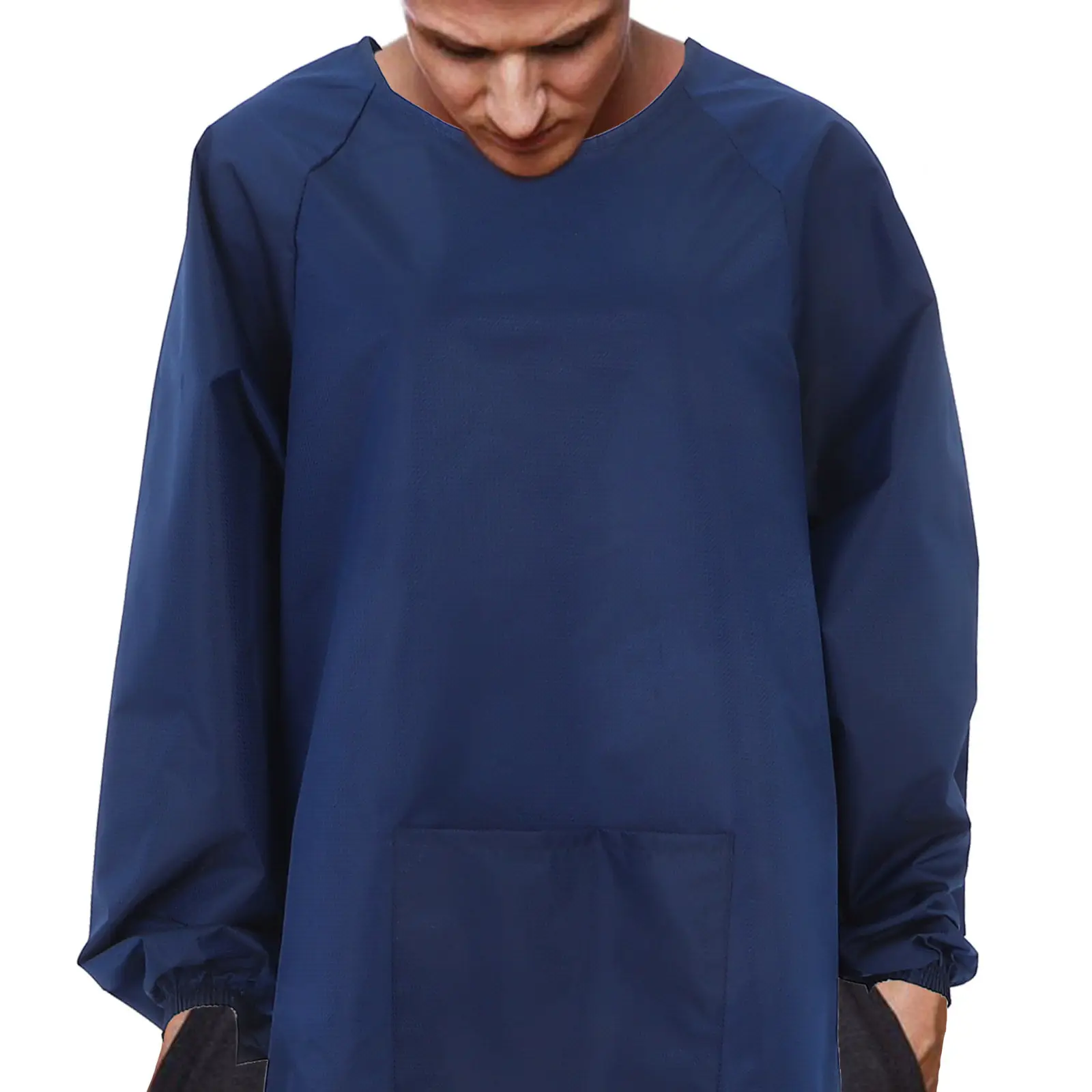 Long Sleeve Waterproof Oilproof Apron for Men Women Cooking Housekeeping Painting Detailing Workplace Chef Cleaning Workwear