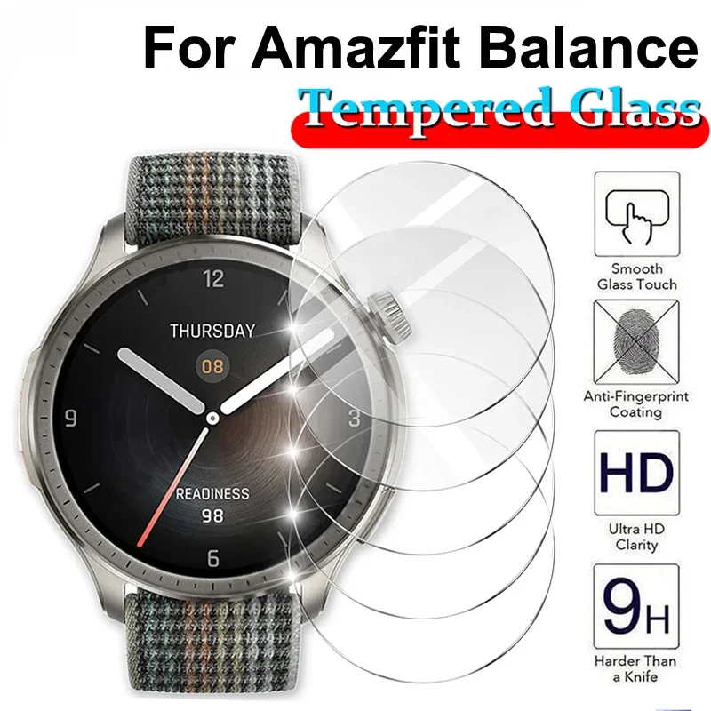 

2-4 шт. Защитная пленка для экрана Amazfit Balance, пленка из закаленного стекла для Huami Amazfit Balance, стеклянная пленка против царапин, аксессуары