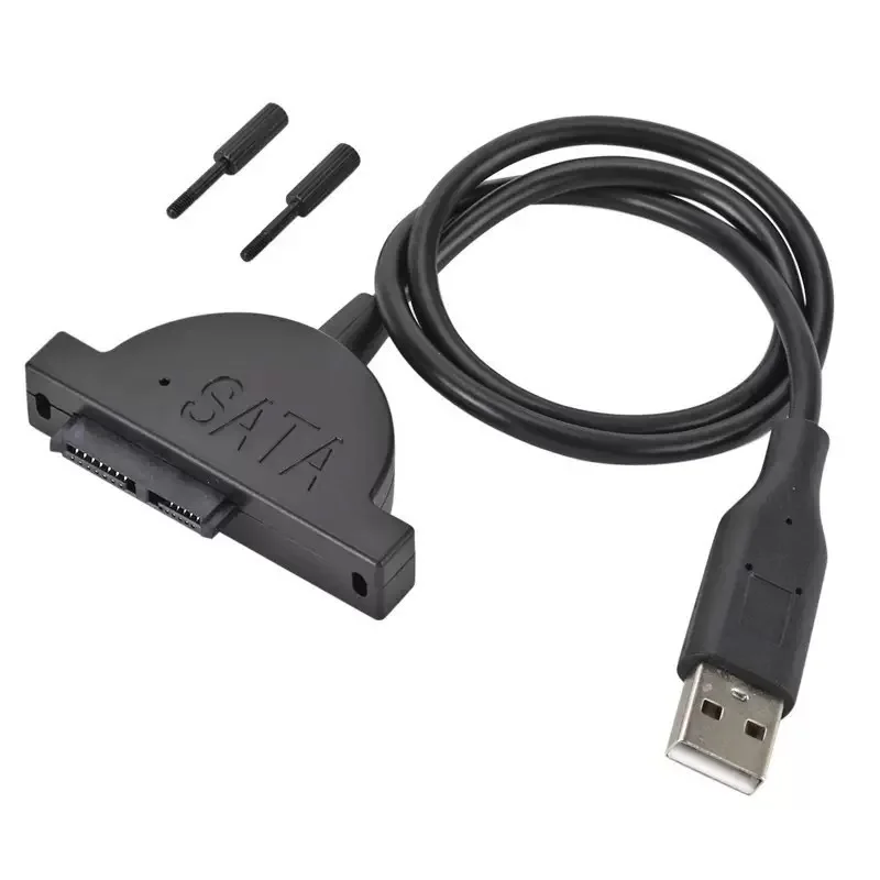 

USB 2.0 SATA 13-контактный кабель, кабель-адаптер оптического драйвера, кабель привода CD/DVD-ROM для ПК, ноутбука, ноутбука ﻿ Оптический
