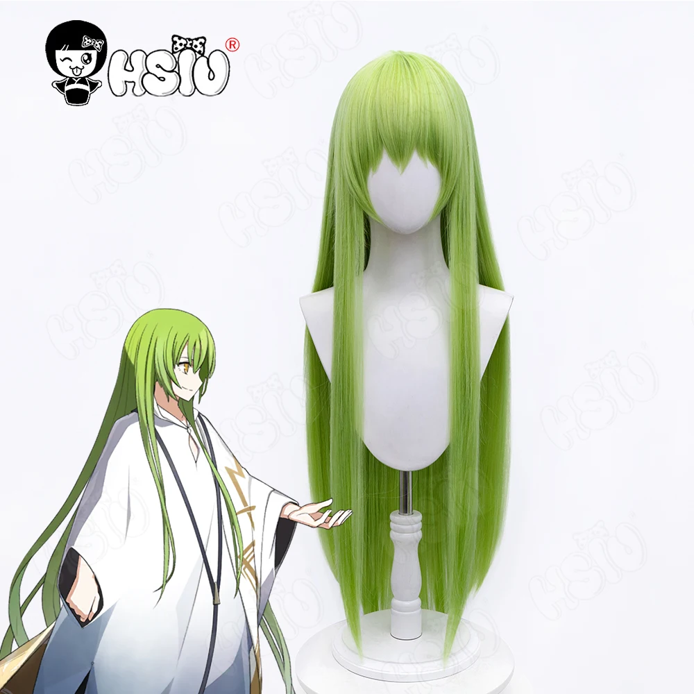 Enkidu Cosplay Wig Fiber synthetic wig Anime Fate Grand Order Cosplay「HSIU 」Grass green long Wig Fate Grand Order Wig