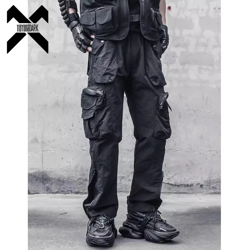 

2024 Summer Tactical Cargo Pants Men Multi Pocket Joggers Trousers Hip Hop Functional Elastic Waist Fahsion Streetwear Pant