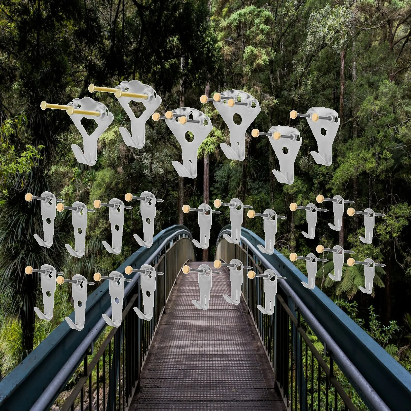 Picture Frame Hanging Kit Iron Hooks Home Wall Mounted Nails for Digital Art Exhibition Gallery