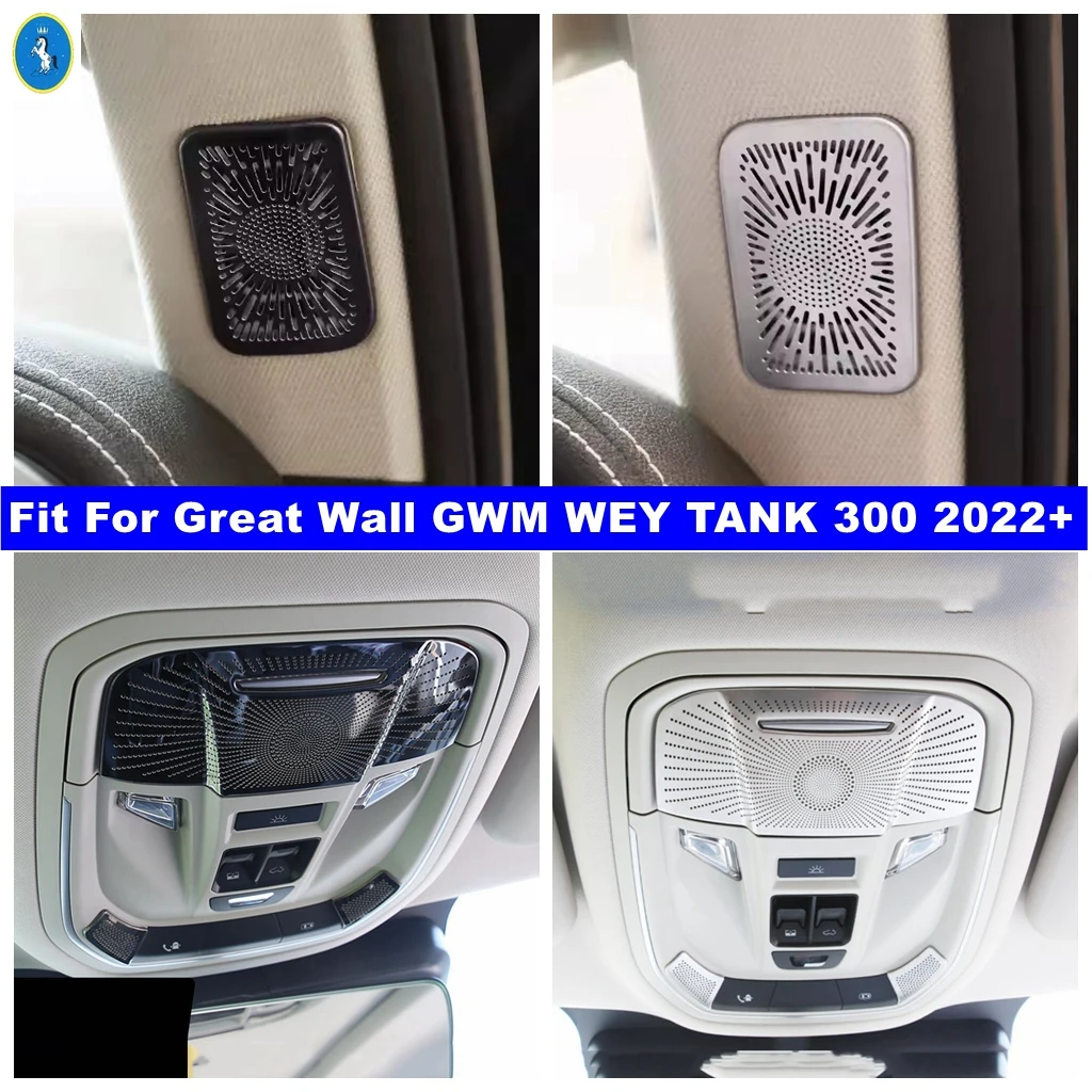 Black / Silver Pillar A Stereo Speaker / Reading Light Decor Accessories Cover Trim For Great Wall GWM WEY TANK 300 2022 2023