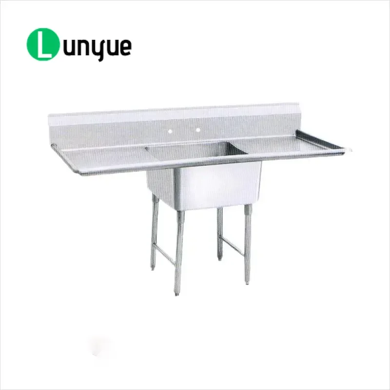 2100mm Stainless Steel Manual Kitchen Sink 3 Slots Undermount Square Basin for Hotel Restaurant Commercial Use Durable Large