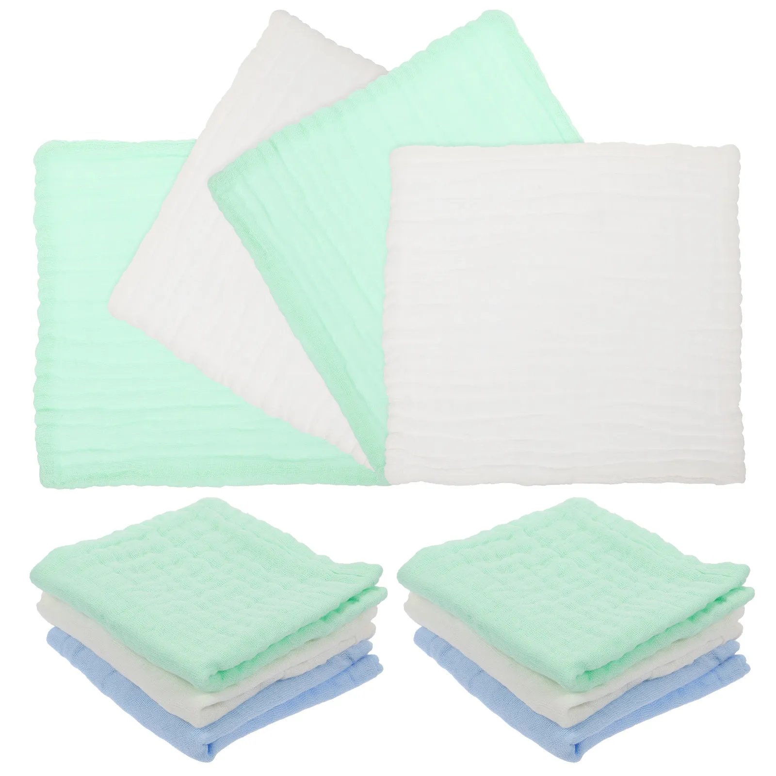 

10Pcs Baby Washcloth Soft Muslin Burping Cloth Drool Towel Infant Saliva Wipes Baby Essentials Newborn Toddler Handkerchief