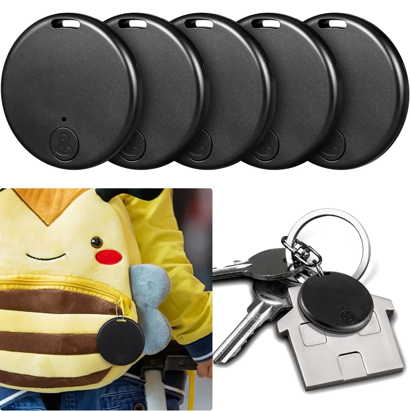 5 Packs Portable GPS Tracking Mobile Key Finder Locator Tracker Device for Kids Dog Pet Cat Wallet Keychain Luggage