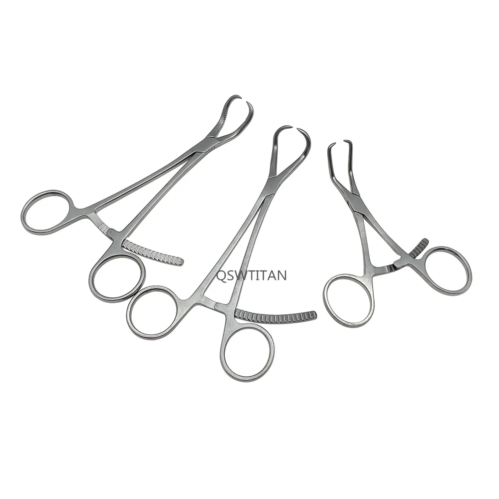 Stainless steel Bone Forceps Reduction Forceps with Pointed curved Autoclavable Orthopedic Instrument