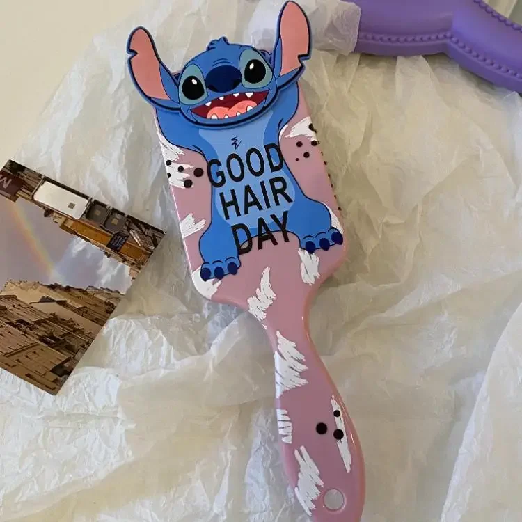 Kawaii Lilo & Baby Airbag Comb Cute Cartoon Disney Stitch Przenośny masaż do makijażu Grzebień antystatyczny Prezent urodzinowy dla dziewczynki