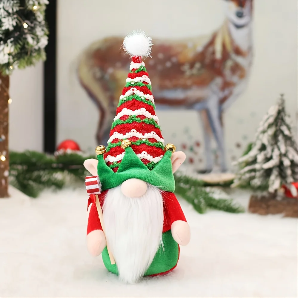 Cartoon Elf Doll Xmas Tree Pendants Window Decoration Christmas Party Ornament New Years Gifts Home Decor