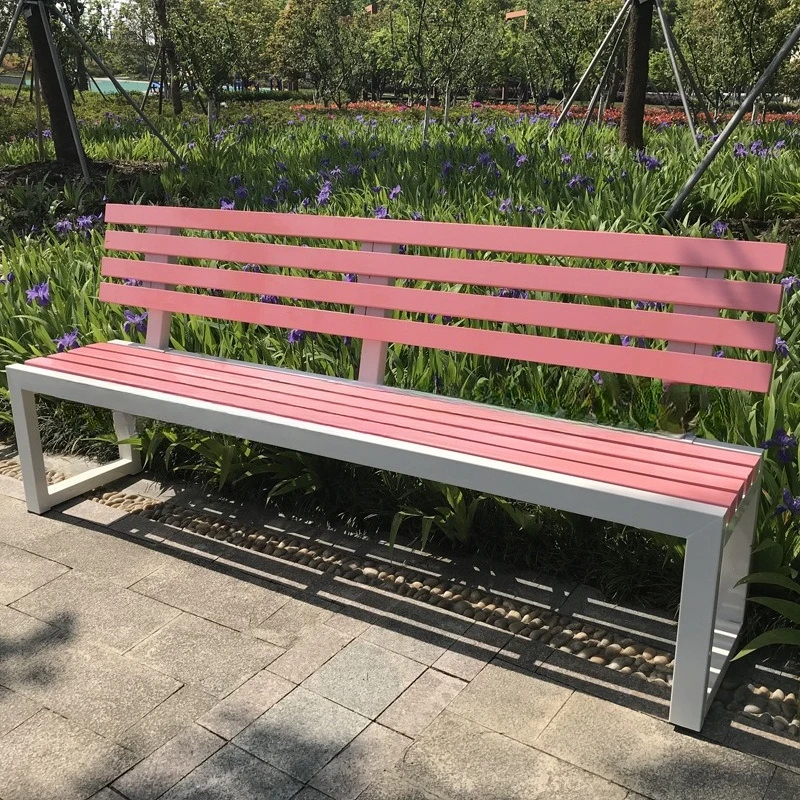 

Outdoor park row chairs School square backrest seats Public leisure benches Scenic row chairs Cast aluminum plastic wood chairs