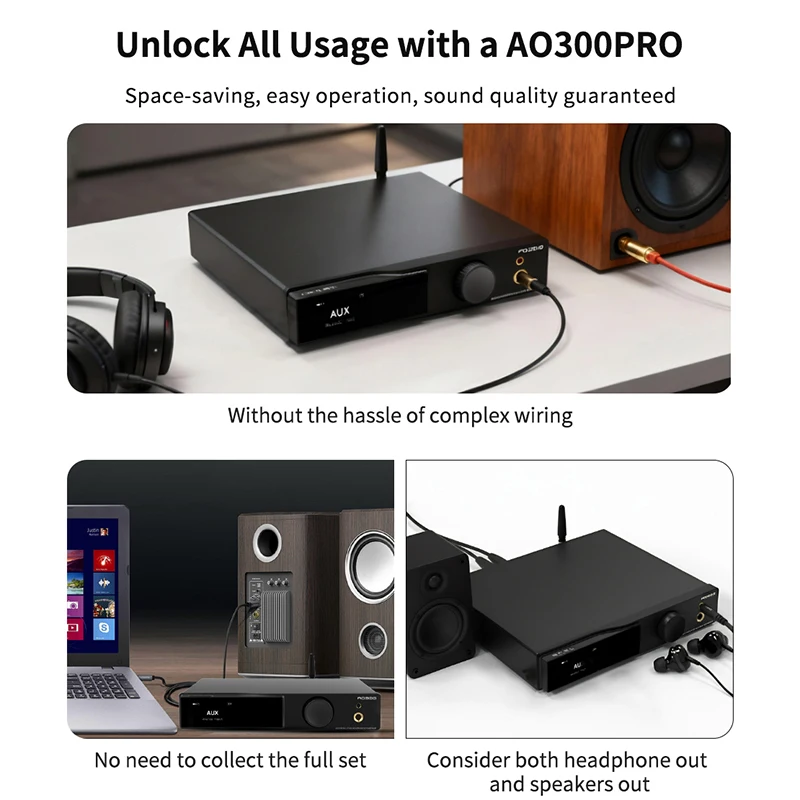 SMSL AO300 PRO ヘッドホンアンプ 2.1ch USB DAC