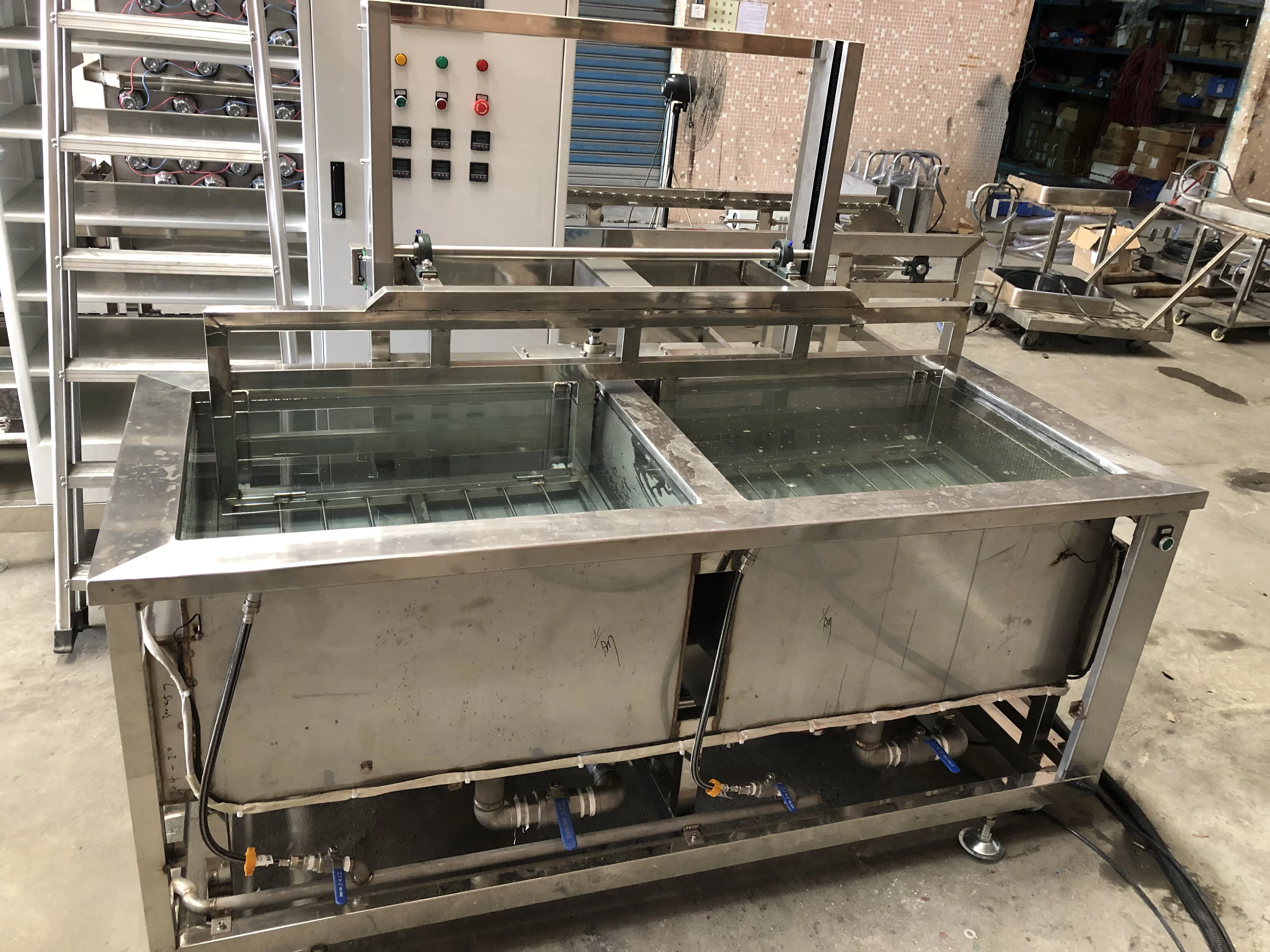 Double Tank Ultrasonic Cleaner With Industrial Rinsing or Drying Tank Ultrasound Cleaning Washing Machine