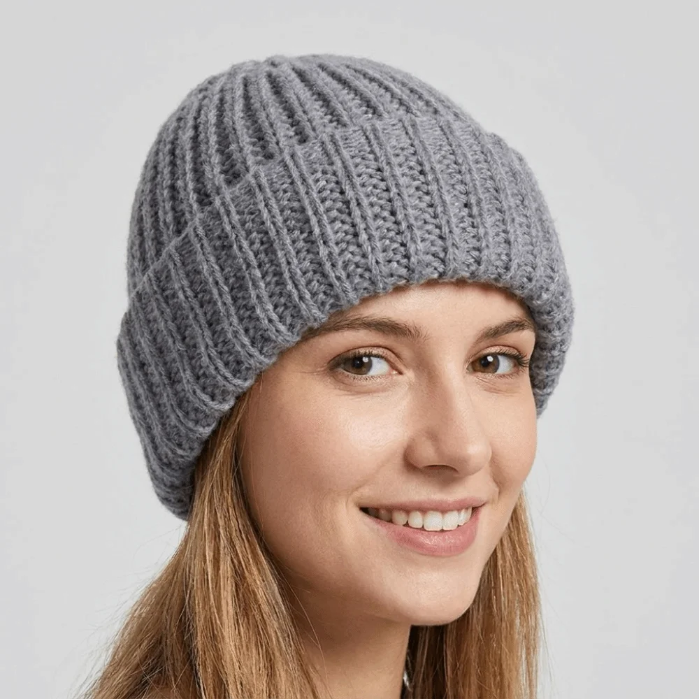 Einfarbige Winter-Sturmhaube Winddichter Nackenwärmer Vollgesichts-Pullover-Mütze Ohrenschutz-Mütze Ohrenklappen-Ski-Strickmaske – Detail 11
