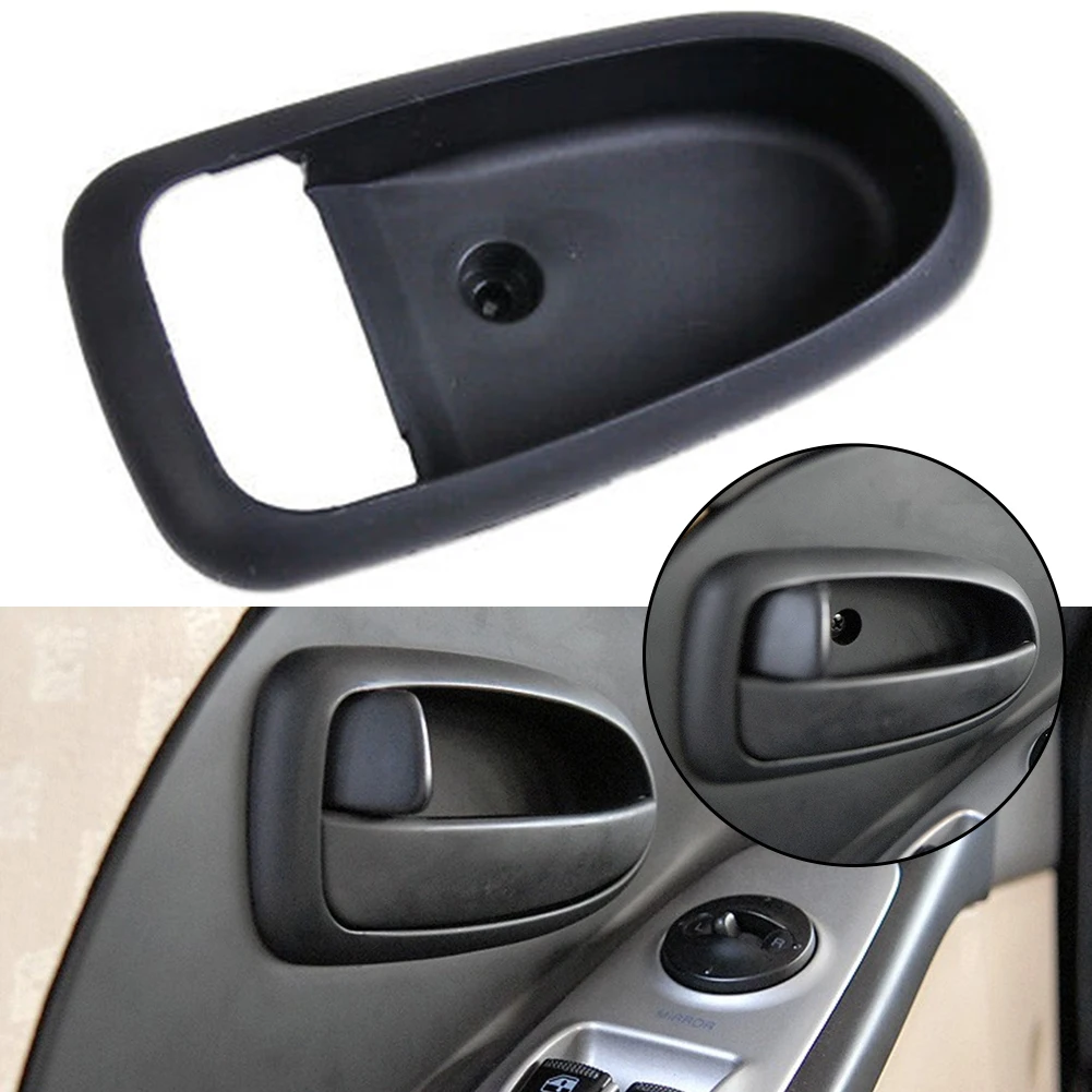 Manija de puerta interior para Hyundai Elantra / Avante XD 2000-2006, marco de manija de puerta interior, accesorio de plástico negro para coche