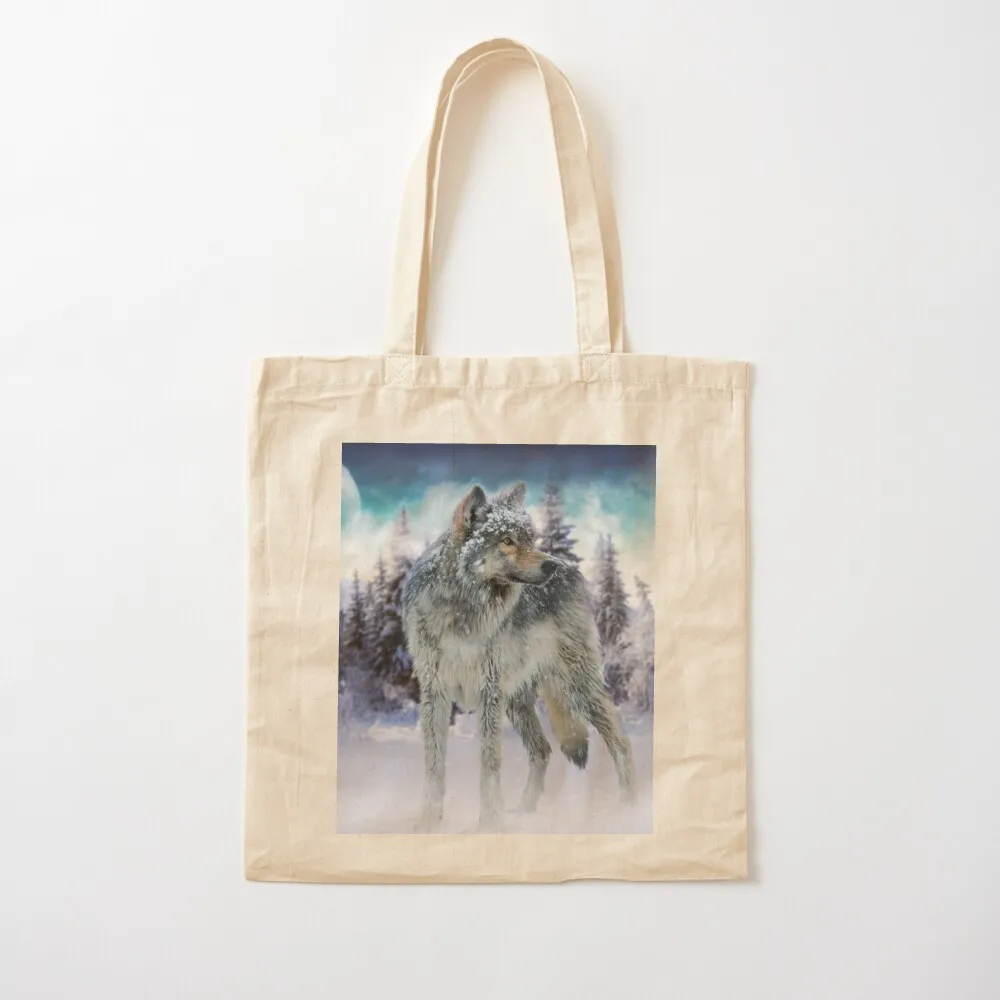 حقيبة يد وولف توت للنساء للمتسوقين وحقيبة يد وحقيبة قماش