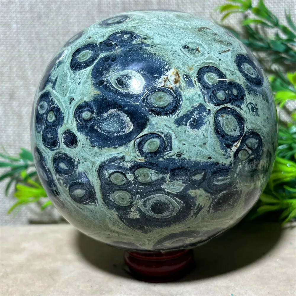 

Natural Kalbaba Crystal Sphere Ball Quartz High Quality Healing Stone Reiki Minerals Beauty Home Decoration Room + Stand