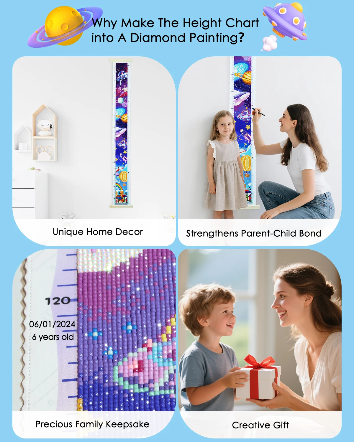 ForeverYoung DIY Growth Chart: A Creative Diamond Art Kit for the Whole Family thumbnail