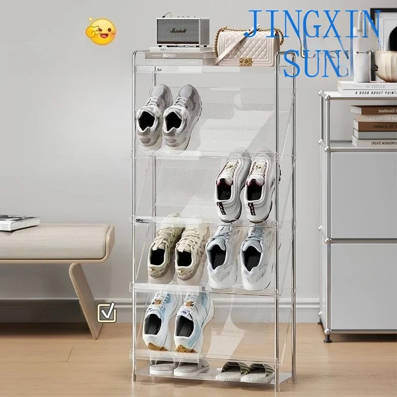Dormitory at the entrance, rental house, living room, multi-level home, multifunctional storage, simple sloping shoe rack