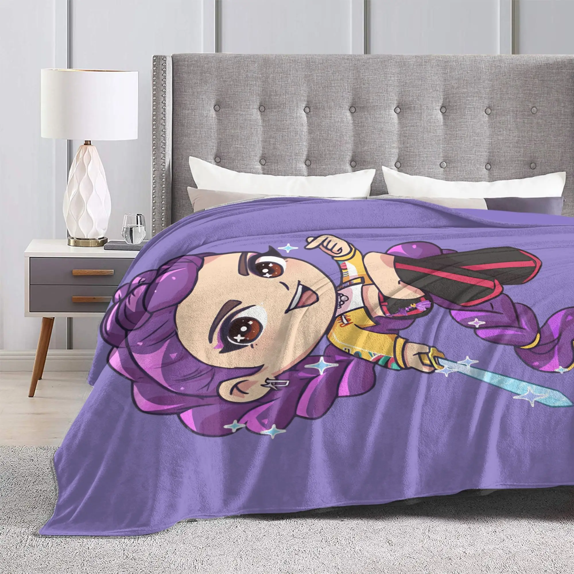 بطانية دافئة للفتيات والأولاد نزهة رومي K-Pop شيطان الصيادين    رمي بطانية الفانيلا المفرش لغطاء سرير أريكة الرسم في الهواء الطلق