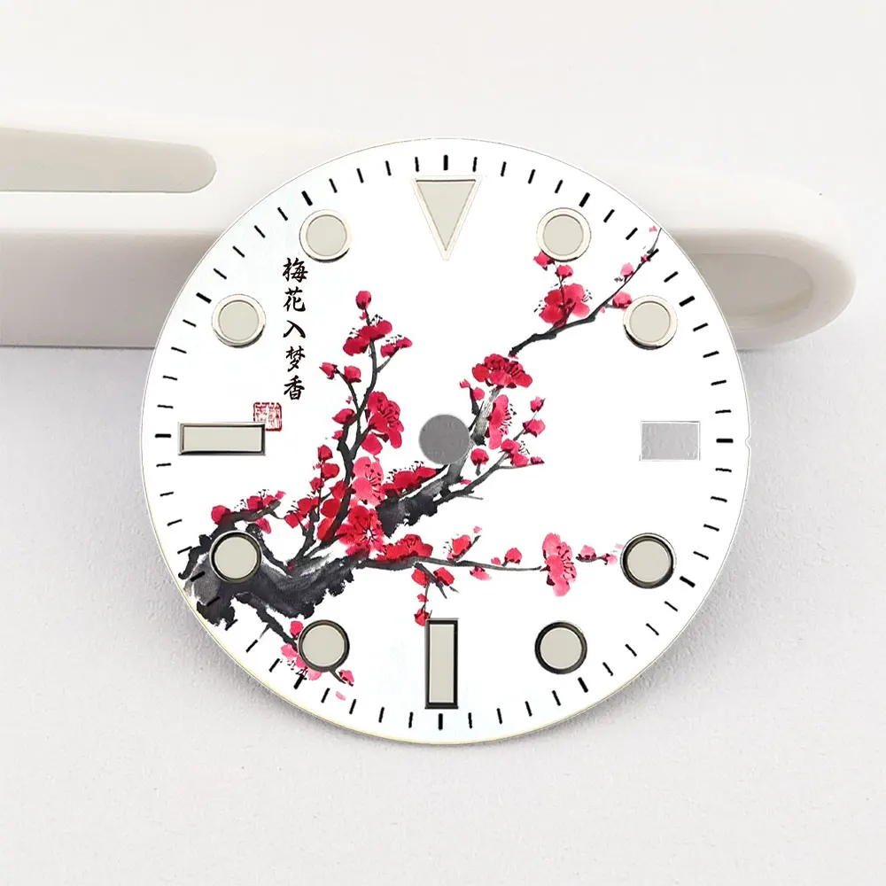 Watch Dial 28.5mm Custom Picture NH35 Dial Color Printing All Watch Components Are Suitable for NH35/36 Movement