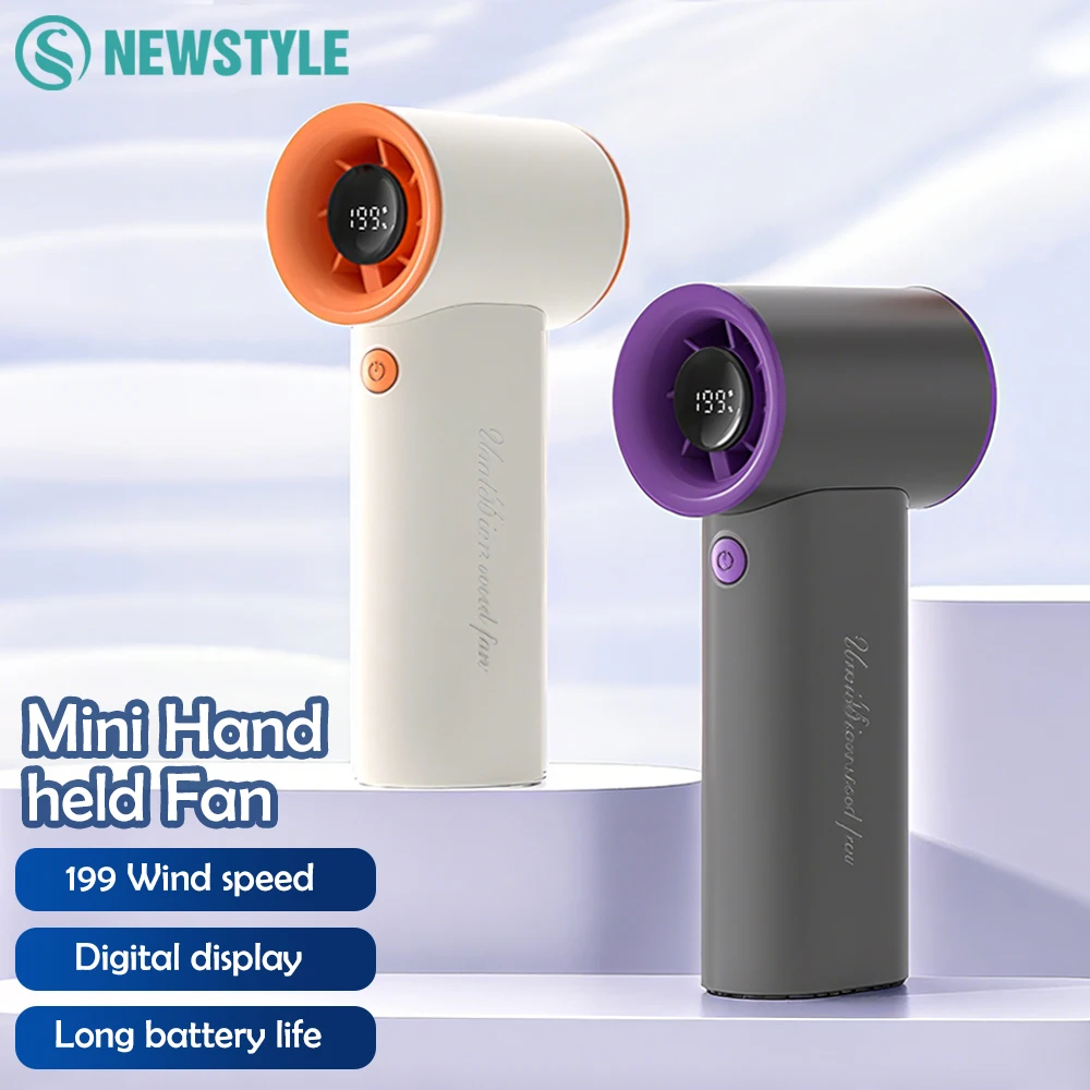 

Портативный высокоскоростной турбовентилятор, 199 скоростей, ручной вентилятор, зарядка, цифровой дисплей, турбовентилятор, воздушный пыльник, летнее охлаждение, уличное путешествие