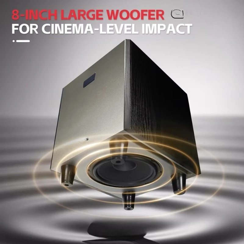 5.1CH Home Theater System, 8 Inch Subwoofer, 180W RMS High Power Immersive Surround Sound for Movie Party PC