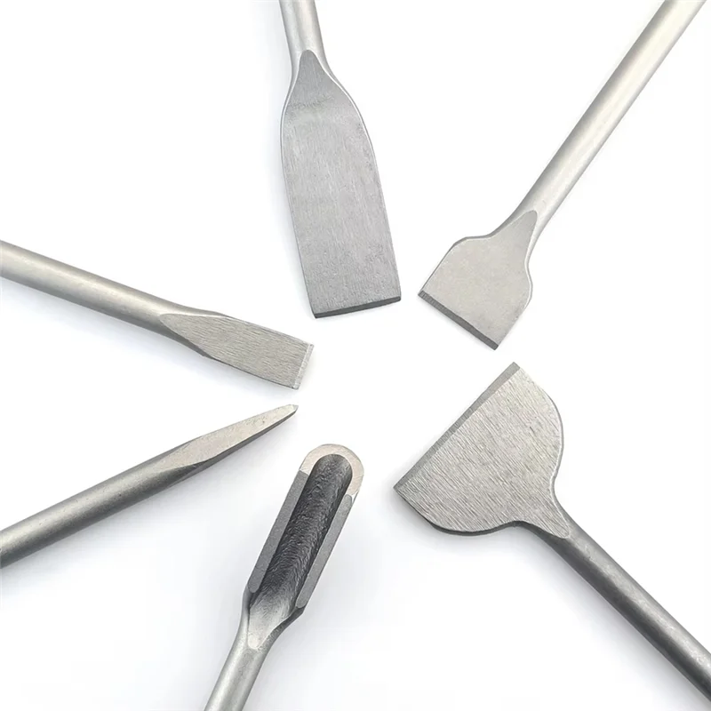 

TKOH-250Mm Chisel Set SDS Plus Shank Electric Hammer Drill Bit Point Groove Flat Chisel Masonry Tools For Concrete Brick Wall