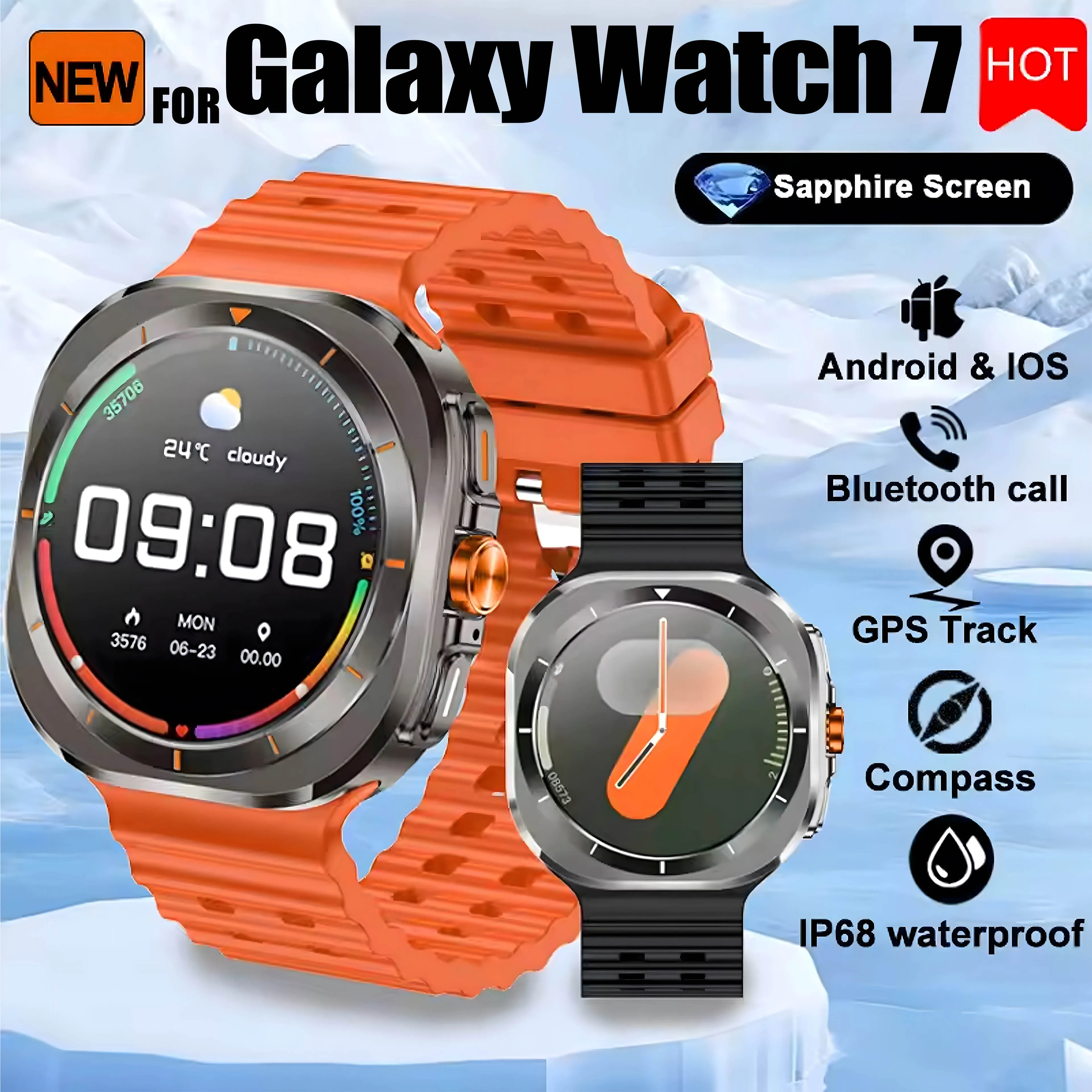 

Galaxy Smart Watch 7 Ultra Men AMOLED Screen Multi-Function Sports Fitness Tracker Health Women smart watch for Samsung 2025 New