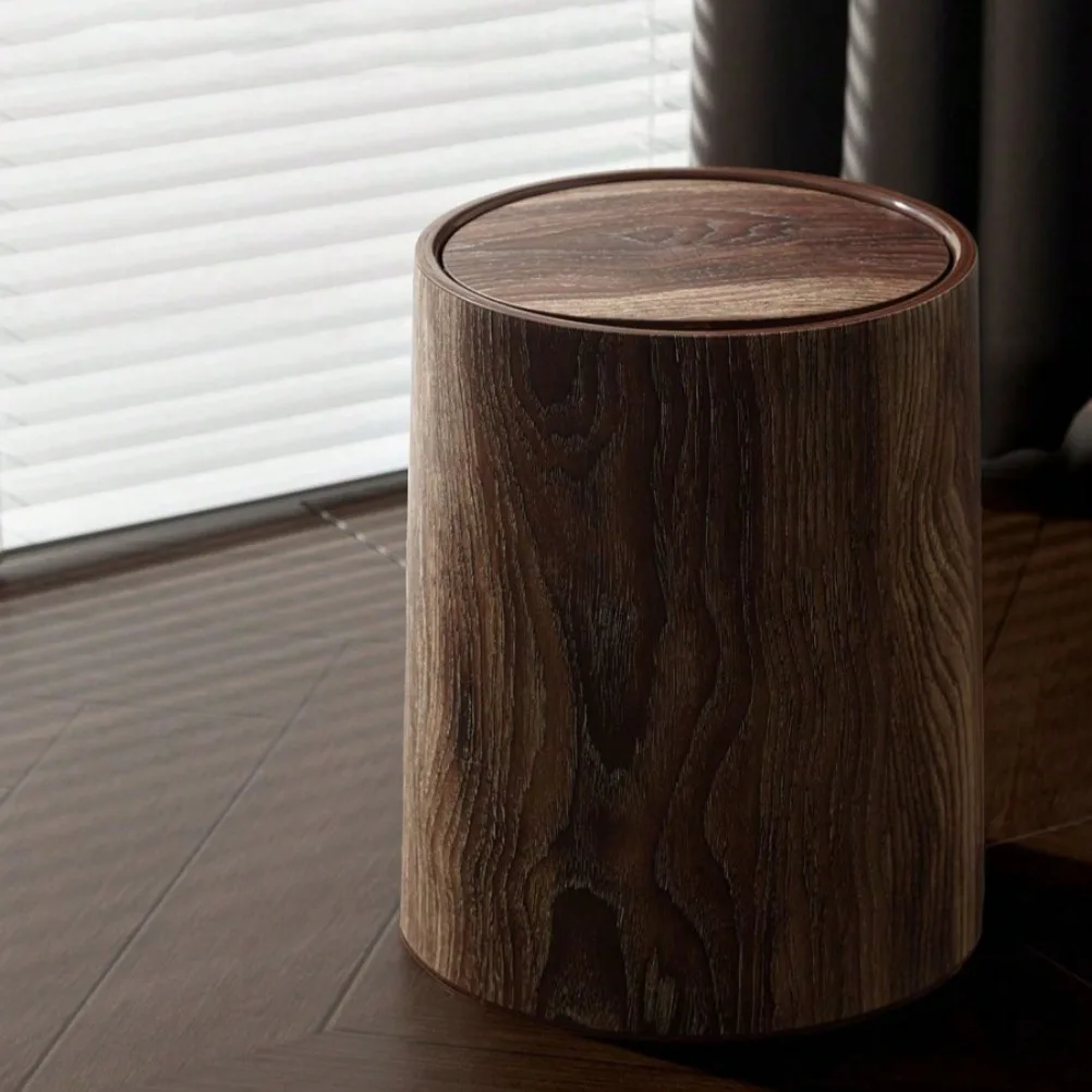 

Ретро полипропиленовая пластиковая мусорная корзина высокой емкости водонепроницаемый мусорный бак для ванной комнаты корзина для переработки зерно кубик для мусора украшение дома