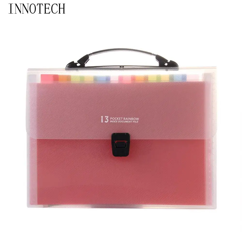 

13-слойная ручная сумка для файлов формата А4, сумка с сильфонным мешком радужного цвета, сумка для хранения тестовой бумаги, простота с индексными наклейками