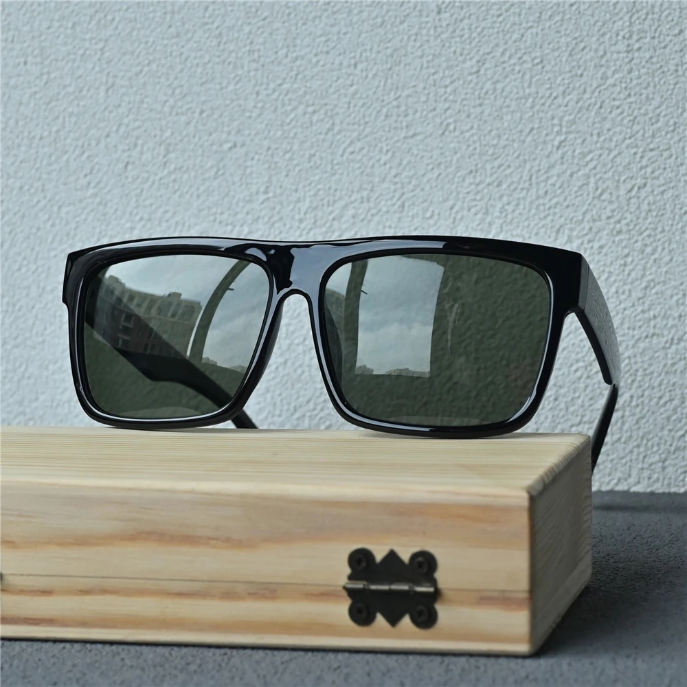 Vazrobe 165mm übergroße schwarz polarisierte Sonnenbrille Männer große riesige Sonnenbrille für männliche flache Steampunk großes großes Gesicht 6