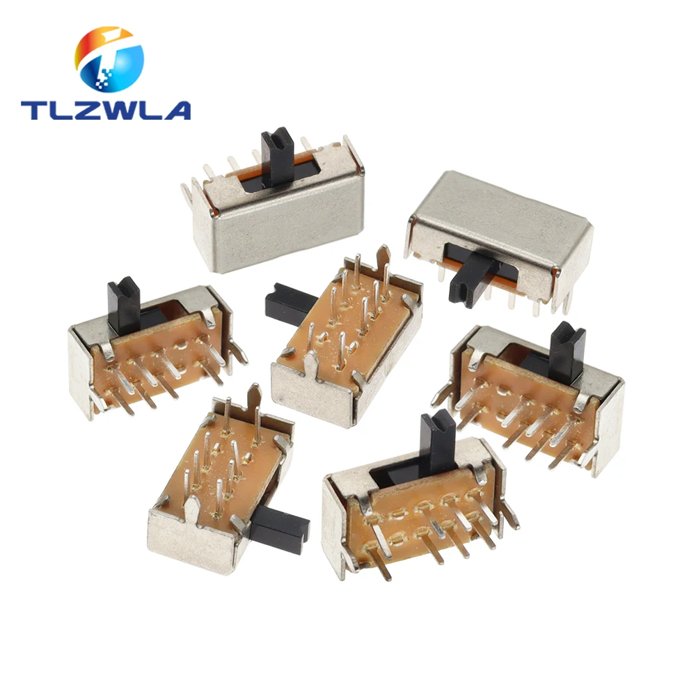 10 sztuk SK23D07 8 Pin PCB 3 pozycja 2P3T DP3T miniaturowy przełącznik suwakowy pokrętło boczne SK23D07VG4 uchwyt wysoki 4mm