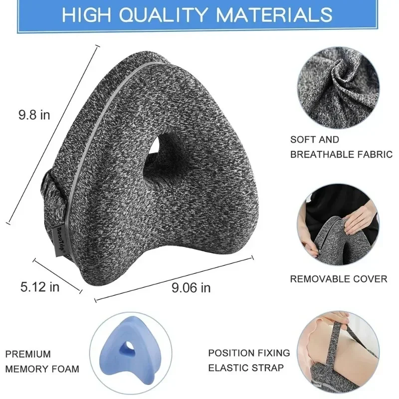 Memory Cotton Leg Pillow Sleeping Orthopedic Sciatica Back Hip Joint For Pain Relief Thigh Leg Pad Cushion Home Foam Pillow