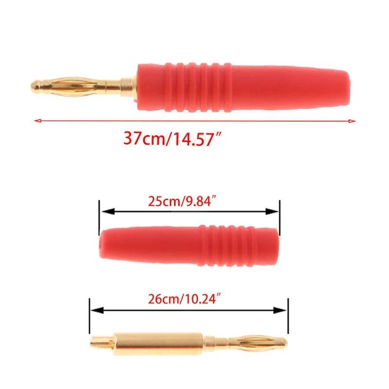 090F 10pcs 2mm سلك سلك لحام الذكور موصل الموصل الموصل الموصل الموصل الموسيقي الكابل محول الذهب مطلي بالذهب