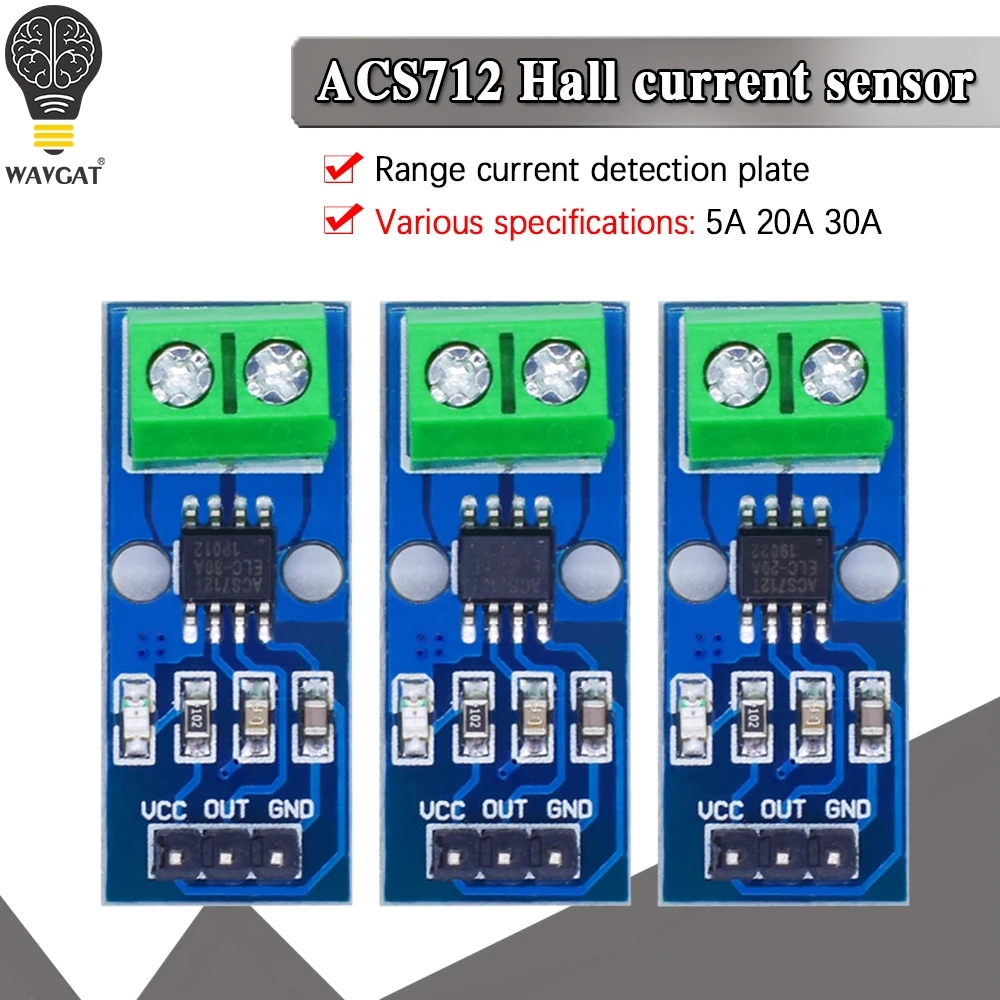 ACS712 5A 20A 30A Range Hall Current Sensor Module For Arduino AEAK