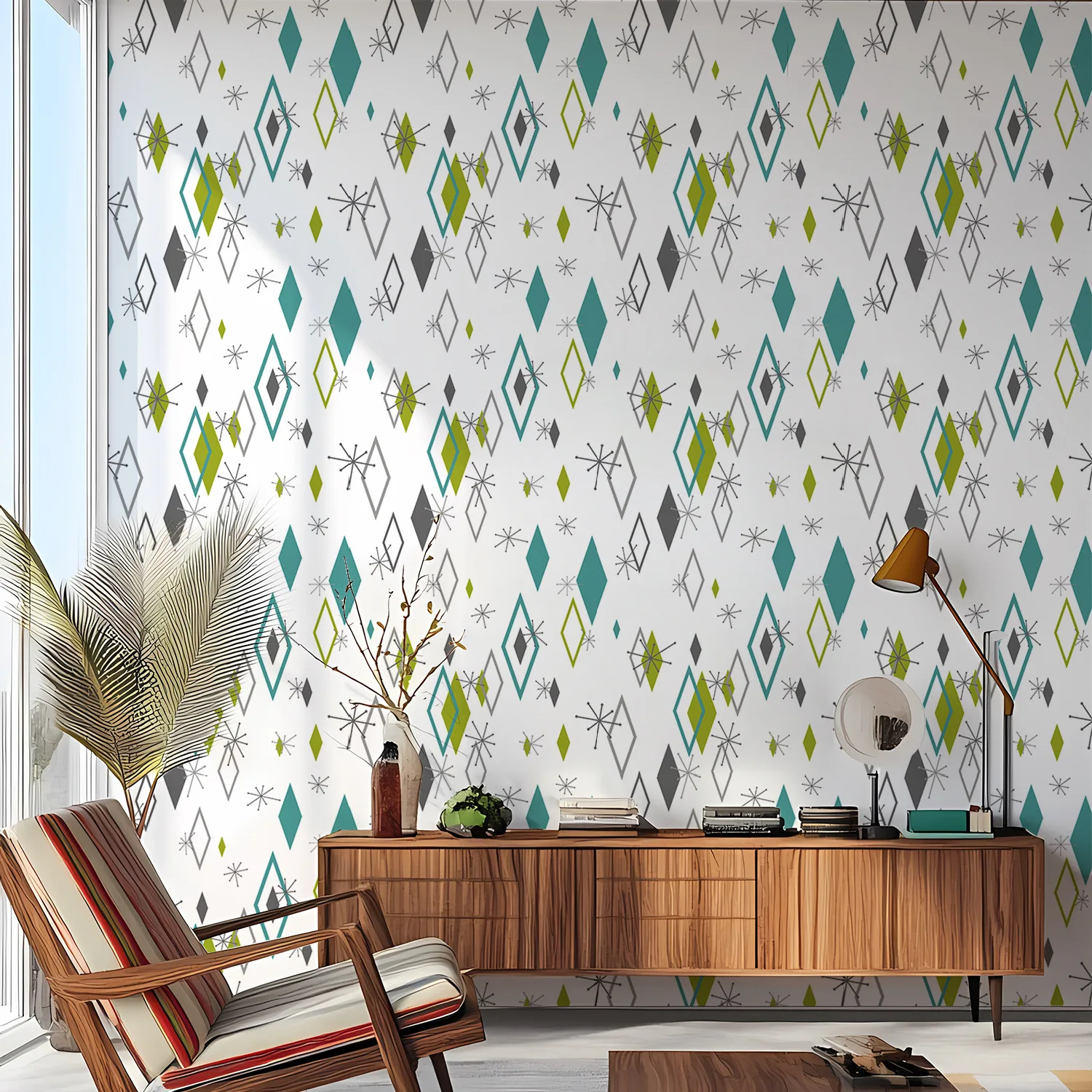 

Оклеивание и наклейте геометрические обои Абстрактные современные обои Ромбическая контактная бумага для шкафа для ванной комнаты