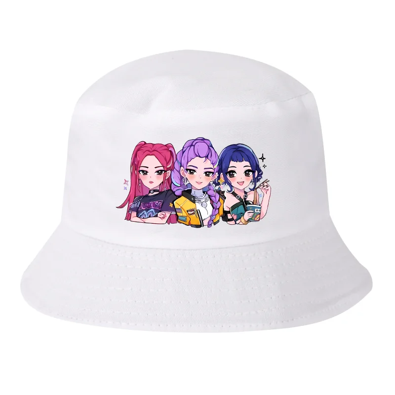 KPop Demon Hunters sombrero con forma de cubo de algodón para verano, gorras de pescador plegables Unisex para mujer, sombrero para el sol al aire libre, bonito gorro de pesca para playa, regalo para niños