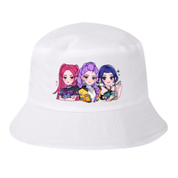 KPop Demon Hunters Bucket Hat Cotton Summer Foldable Fisherman Caps Unisex Women Outdoor SunHat Cute Fishing Beach Cap Kids Gift