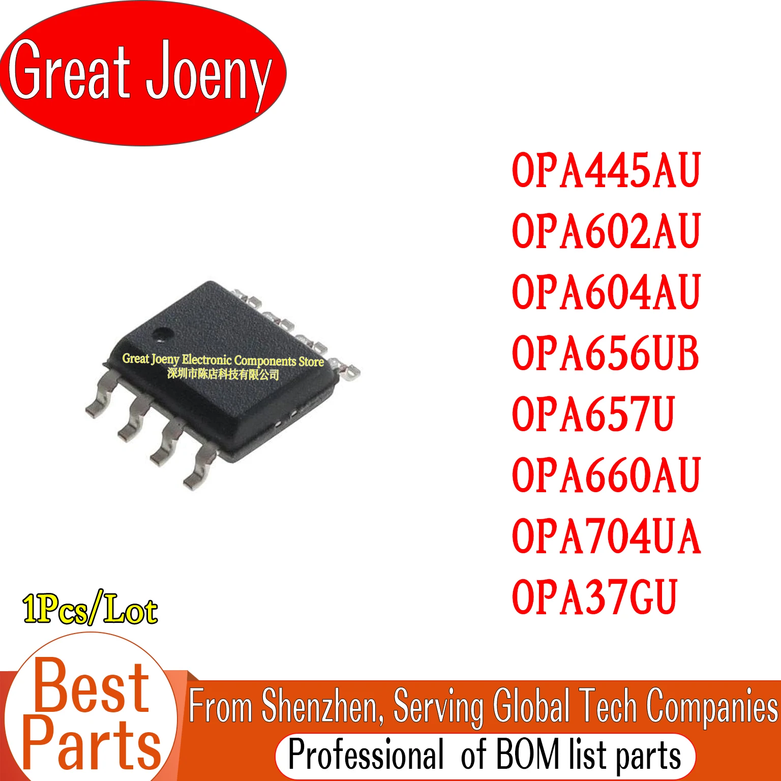 OPA445AU OPA602AU OPA604AU OPA656UB OPA657U OPA660AU OPA704UA OPA37GU OPA445 OPA602 OPA604 OPA656 OPA657 OPA660 OPA704 OPA37 IC