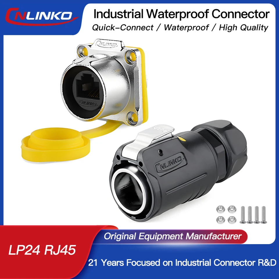 CNLINKO M24 RJ45 Waterproof Connector LP24 Internet Network 8P8C