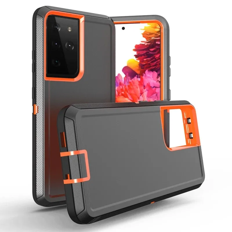 3 IN 1 Heavy Duty Armor Shockproof Dust-Proof Case For Samsung Galaxy S23 S22 S21 S20 Ultra S10 S9 S8 PLUS Note 20 10 9 8 Cover