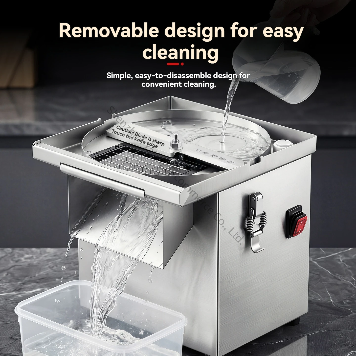 Commercial Electric Dicer Multifunctional Vegetable and Fruit Cutter Stainless Steel Radish Onion Potato Granulator