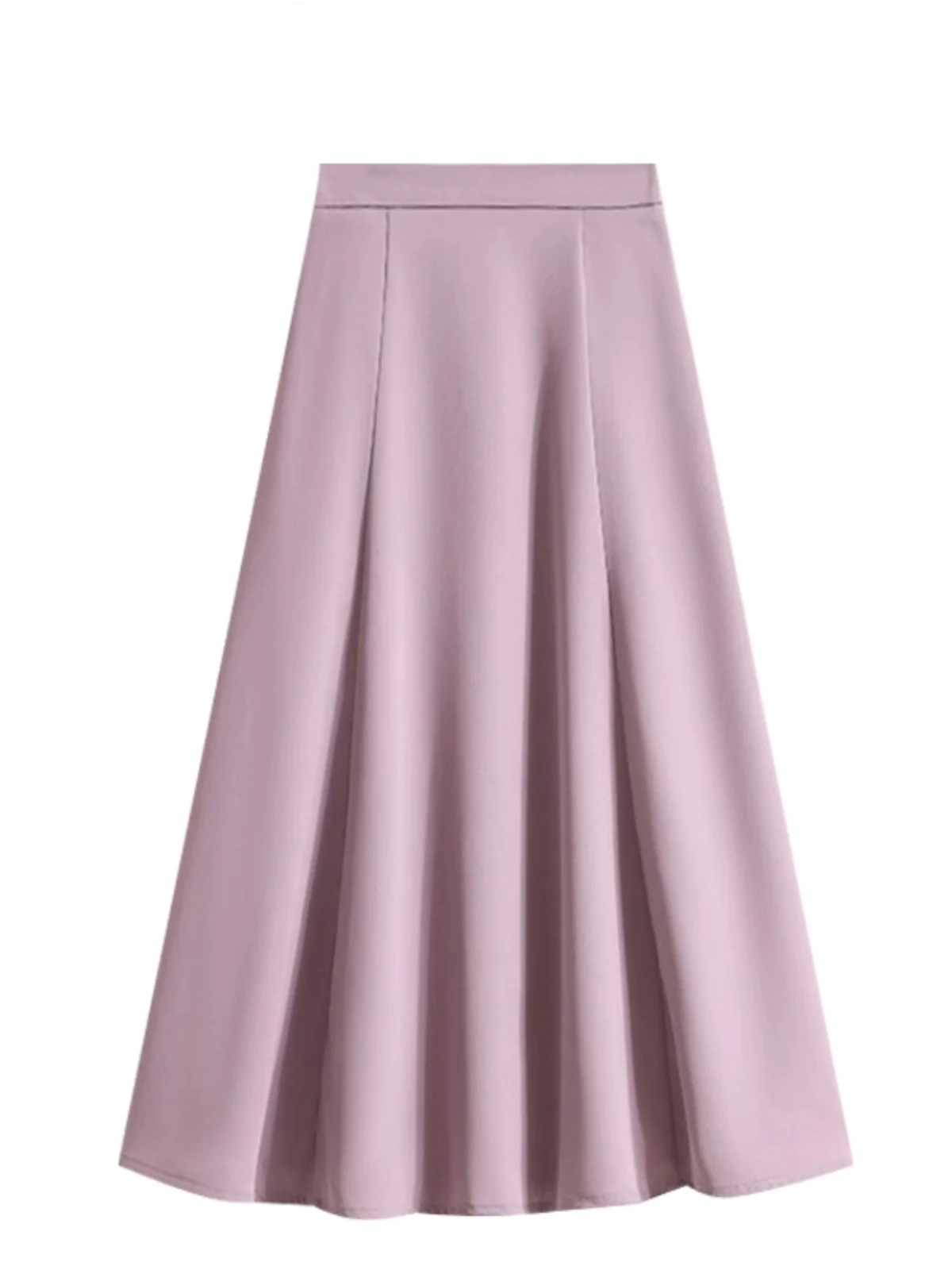 

High Waist A-Line Midi Skirt Women's Summer New Style Drapey Suit Skirt Slimming Korean Style Commute Polyester Fiber