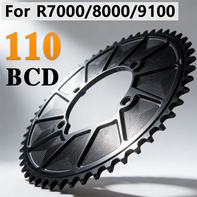 

110BCD CNC Single Chainring 48t 46t 56t Positive Negative Tooth for Shimano 105 R7000 R8000 R9100 Aero Road Folding Bicycle