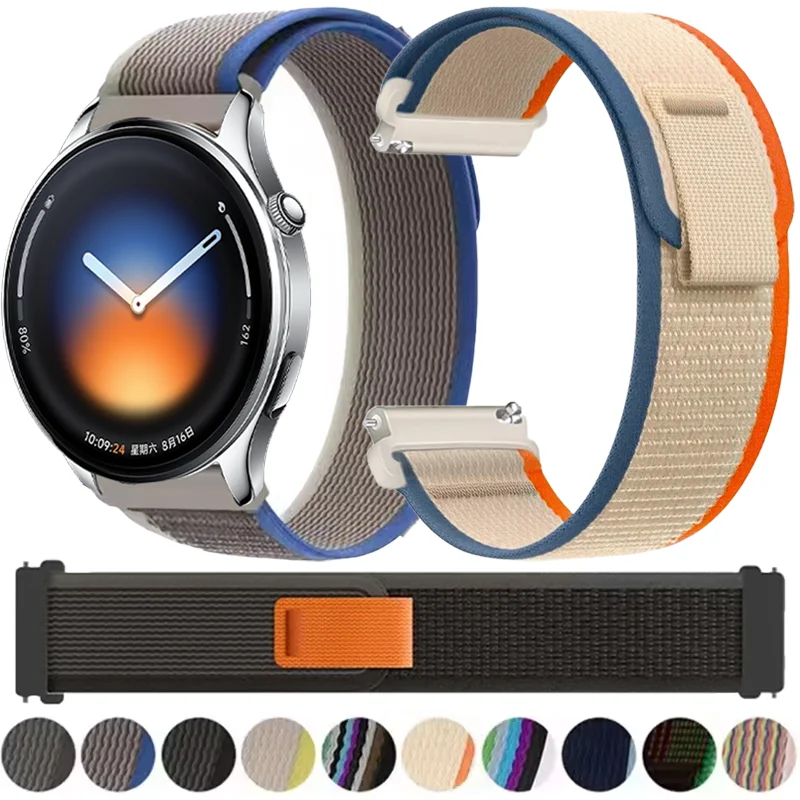 20/22mm Trail Nylon Loop Strap For Xiaomi watch 5/S5-4-3-2Realme Watch 5/S Adjustable Bracelet For Oneplus Watch 4/Lite/3/2/2R