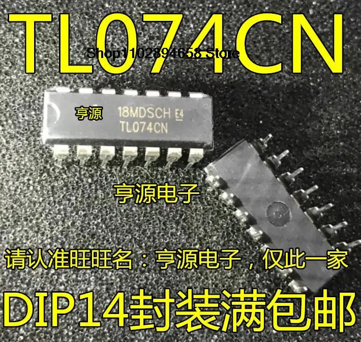 5PCS     TL074 TL074CN  DIP-14