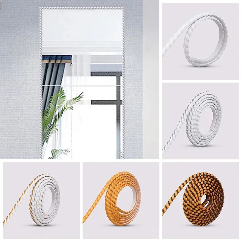 3D PVC Decorative Line Self-adhesive Flexible Line Suspended Ceiling Living Room Background Wall Sticker  Corner Molding Line