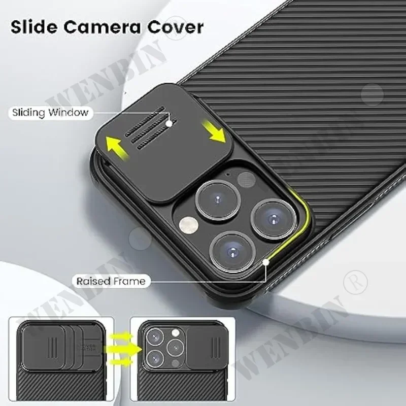 Magnetic Case For iPhone 16 15 14 13 12 Pro Max Plus Mini Window protection lens Shockproof Protector Cover