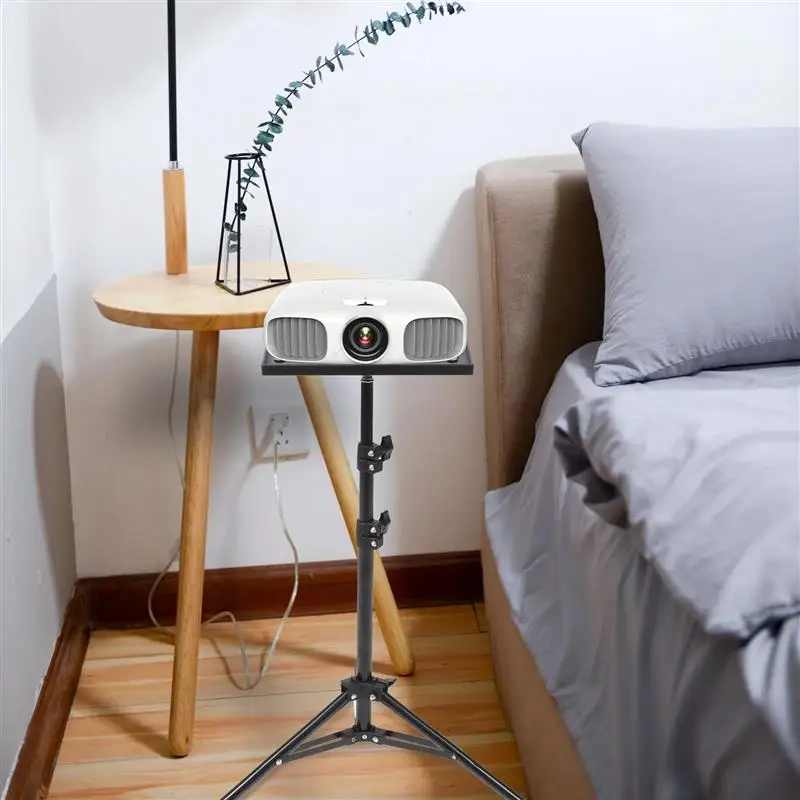 Adjustable Projector Stand Tripod Mount Laptop Holder Projector Tripod Stand Height Shelf Telescopic Rod Standing Speaker Base